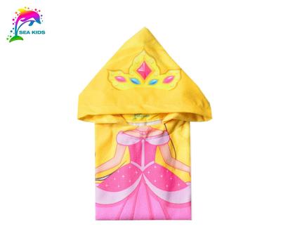 Imagem de Kit roupão capuz infantil + colete salva-vidas princesa