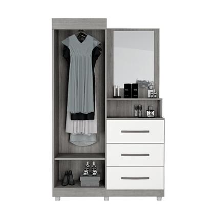 Imagem de Kit Roupeiro cômoda penteadeira Onix Branco - Móveis Primus