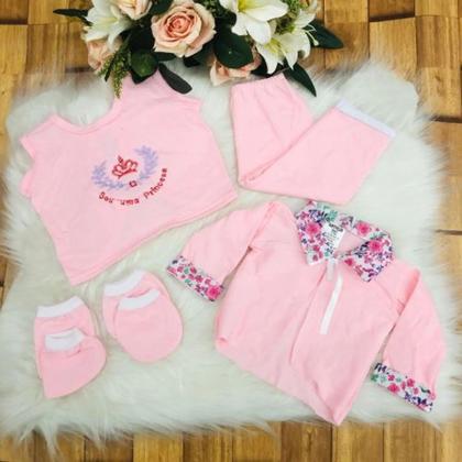 Imagem de Kit Roupinha Bebê Reborn Jardineira + Pijama 5 Peças