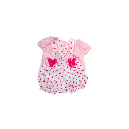 Imagem de Kit Roupinha Bebê Reborn Jardineira + Pijama 5 Peças Rosa