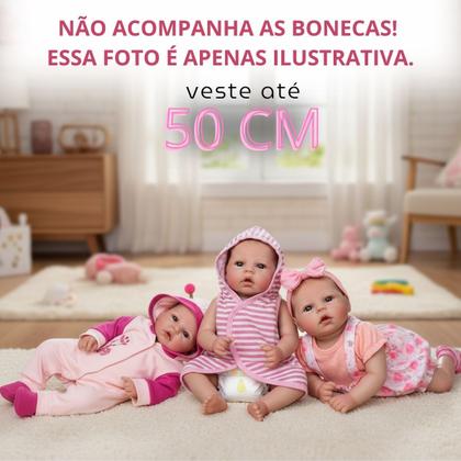 Imagem de Kit Roupinha Fralda Bebê Reborn Mamãe Reborn Rosa 10 Peças
