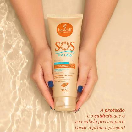Imagem de Kit S.O.S Verão 1 Shampoo 300ml 1 Creme Pré e Pós Sol 240g Haskell