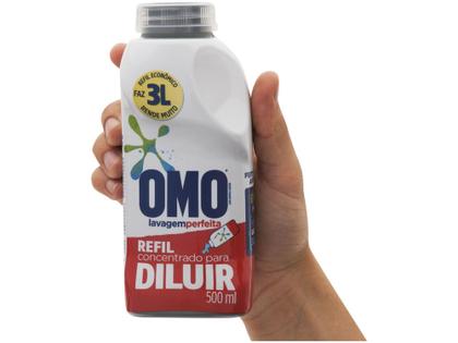 Imagem de Kit Sabão Líquido Concentrado com Garrafa Omo - Lavagem Perfeita 500ml