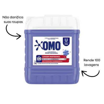 Imagem de Kit Sabão Líquido Lavagem Perfeita 7 Litros OMO + Amaciante Perfumação Intensiva 5 Litros Comfort
