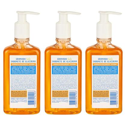 Imagem de Kit Sabonete Granado Camomila Líquido de Glicerina Bebê 250ml 03 unidades