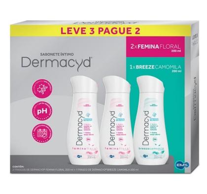 Imagem de Kit Sabonete Intimo Dermacid 2 Femina 1 breeze 200 ml