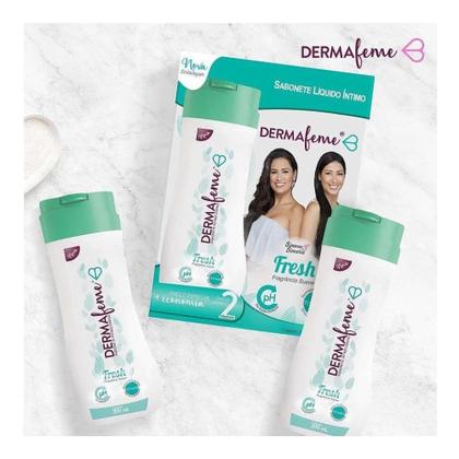 Imagem de KIT SABONETE ÍNTIMO DERMAFEME FRESH 2UN 200ml - Cimed