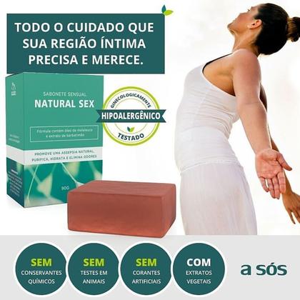 Imagem de Kit Sabonete Intimo Liquido e Barra Natural Sex Coco Biosex