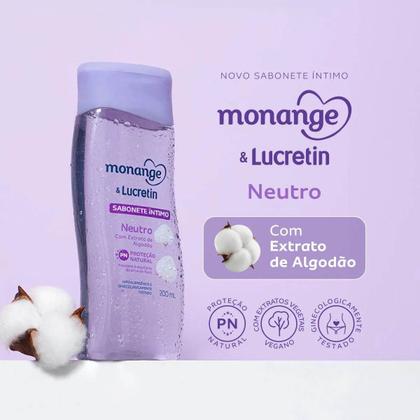 Imagem de Kit Sabonete Íntimo Monange &amp Lucretin Neutro 2 unidades 200ml