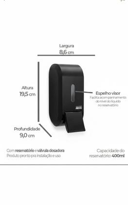 Imagem de Kit Saboneteira Preta + Toalheiro Preto