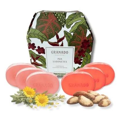 Imagem de Kit Sabonetes Granado Terrapeutics Calêndula e Castanha 6x90g
