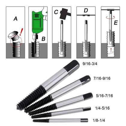 Imagem de Kit Saca Parafuso Quebrado Macho Rosca Espanado + Chave - I.D.E.A.+PRO