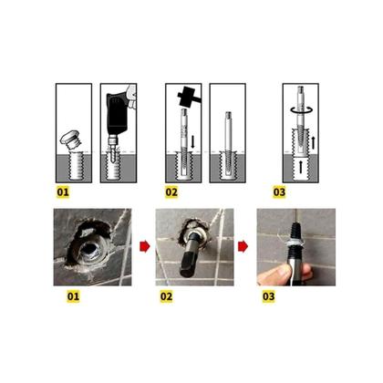 Imagem de Kit Saca Parafuso Quebrado Macho Rosca Espanado + Chave - I.D.E.A.+PRO