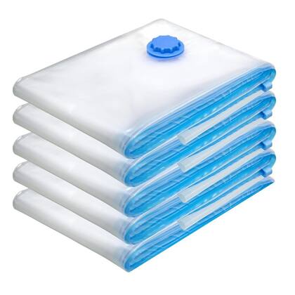 Imagem de Kit Saco a vácuo impermeável 60x80cm com Bomba de Sucção para Guardar roupas Cobertores casacos