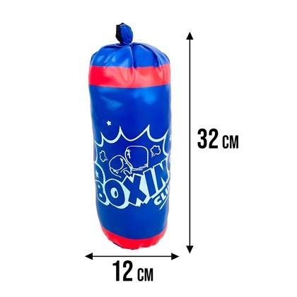 Imagem de Kit Saco Boxe Infantil Mini Saco De Pancada + Par De Luvas Macio Para Treinar