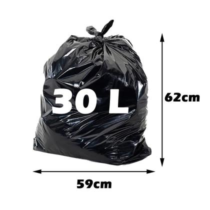 Imagem de Kit Saco de Lixo Preto 30 Litros Reforçado c/ 100 unidades