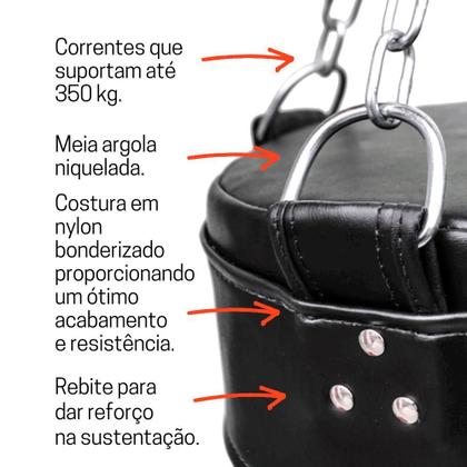 Imagem de Kit Saco De Pancada Grande Boxe Profissional 160 Cm + Protetor Bucal  Moldável Com Capinha Gorilla