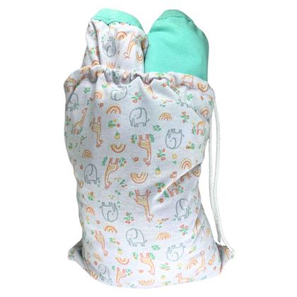 Imagem de Kit Saco Impermeável Roupa Molhada Bebê Infantil SafariVerde