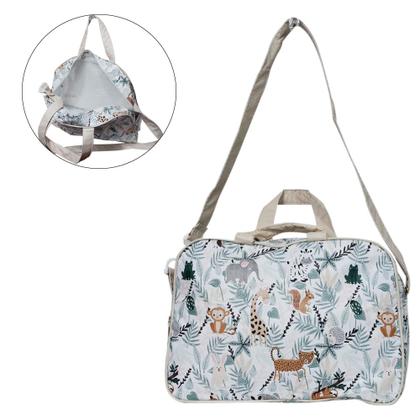 Imagem de Kit Sacola Maternidade Frasqueira PVC Desenhos Mave Baby