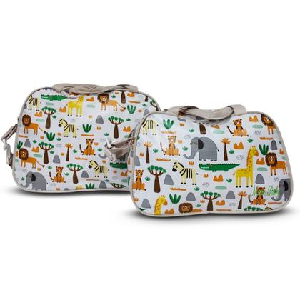 Imagem de Kit Sacola Maternidade Frasqueira PVC Desenhos Mave Baby