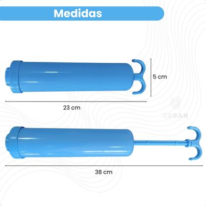 Imagem de Kit Sacos a vácuo 50x70cm Organizador de Mochila Mala Mantas Travesseiro + Bomba Manual