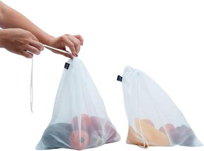 Imagem de Kit sacos de tecido para alimentos 2 pcs - oikos transparente