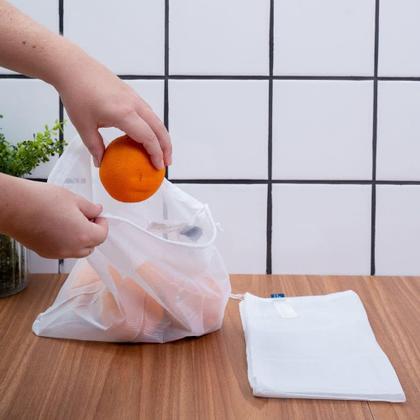 Imagem de Kit sacos de tecido para alimentos 2 pcs - oikos transparente