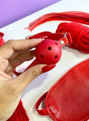 Imagem de Kit Sado Completo com Algemas, Chicote e Corda