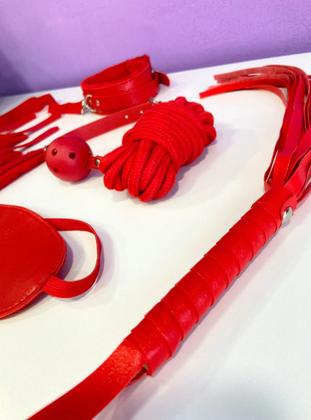 Imagem de Kit Sado Completo com Algemas, Chicote e Corda