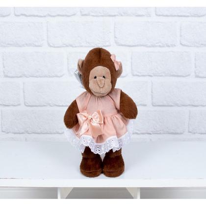 Imagem de KIT SAFARI VESTIDO COM LESE PELUCIA EM PÉ 20cm - LEÃO, ELEFANTE, MACACO, GIRAFA.