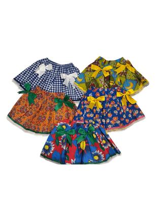 Imagem de Kit Saia Junina Bebê Com Laços e Estampas Sortidas 5 Unids