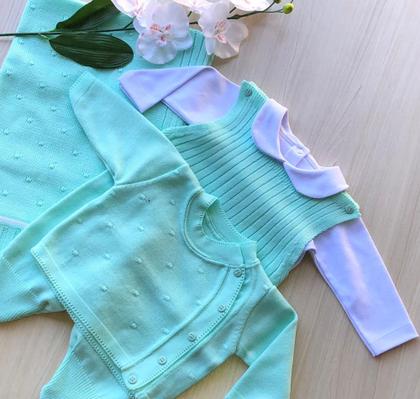 Imagem de Kit saída de maternidade em tricot 4 peças