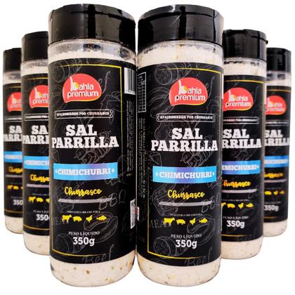Imagem de Kit Sal de Parrilla Para Churrasco Completo Com Pimenta do Reino 6 Unidades 350g Bahia Premium 5 Sabores
