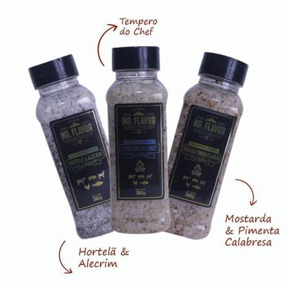 Imagem de Kit Sal Grosso Temperado Para Churrasco 3 Uni Chef Gourmet
