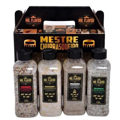 Imagem de Kit Sal Grosso Temperado Para Churrasco 4 Unidades