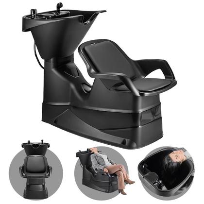 Imagem de Kit Salão de Beleza Lavatório Champ + Cadeira Titan Manual + Carrinho Auxiliar Junior - Dompel