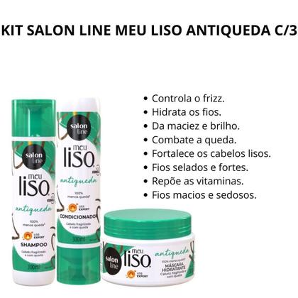 Imagem de Kit Salon Line Meu Liso Antiqueda C/3