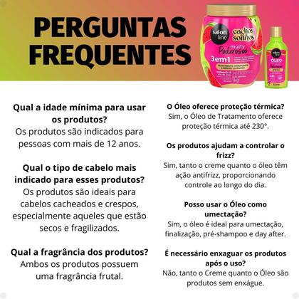 Imagem de Kit Salon Line Multy Poderosos: 1 Creme 3 em 1 e 1 Óleo Melancia