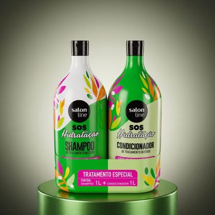 Imagem de Kit Salon Line S.O.S Hidratação Azeite de Oliva Shampoo e Condicionador Litrão