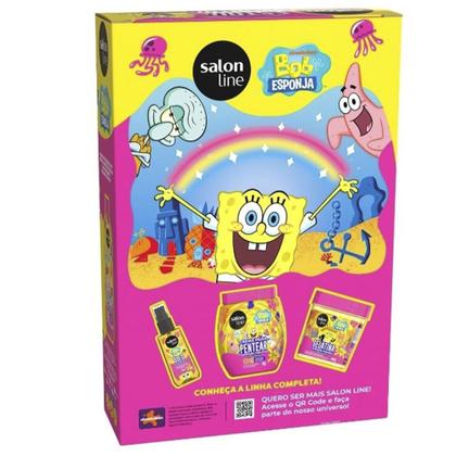 Imagem de Kit Salon Line Shampoo 300ml + Creme Multifuncional 300ml SOS Cachos Bob Esponja