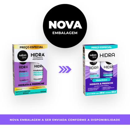 Imagem de Kit Salon Line Shampoo e Condicionador Hidra Hidrata e Preenche 300ml