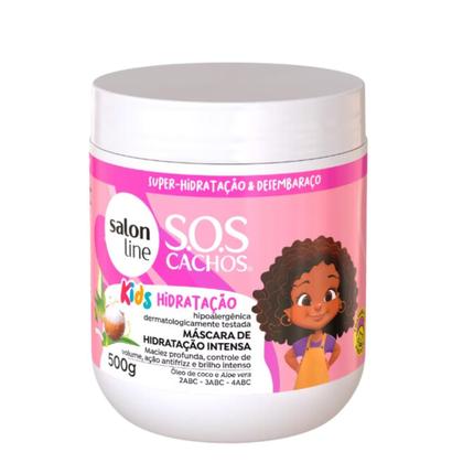 Imagem de Kit Salon Line SOS Cachos Kids Sh+Cond+Masc+C Pentear 300ml+Ativ 300ml