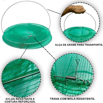 Imagem de Kit Sambura Covo Nylon Camarão Tampa N.2 Faca Fileteira