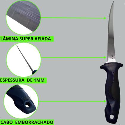 Imagem de Kit Sambura Covo Nylon Camarão Tampa N.2 Faca Fileteira