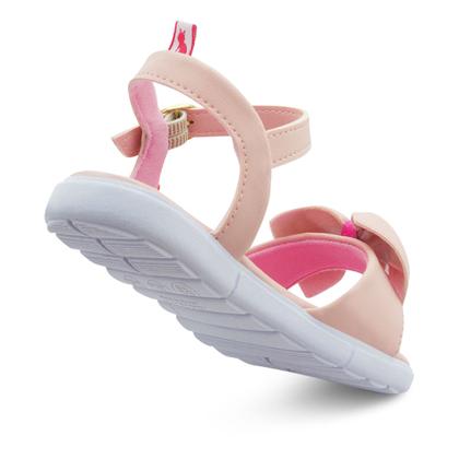 Imagem de Kit Sandália Infantil Com Laço Mz Shoes Com Bolsa Summer Fivela Menina Rosa/Pink