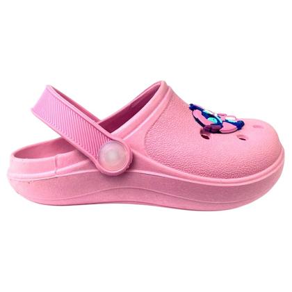 Imagem de Kit Sandália Infantil Menina Babuche Stitch Escolar Confortável e Pulseira