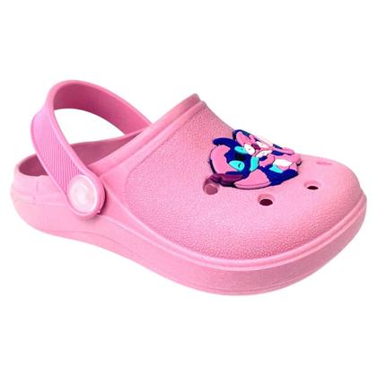 Imagem de Kit Sandália Infantil Menina Babuche Stitch Escolar Confortável e Pulseira