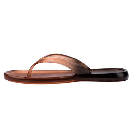Imagem de Kit Sandália Melissa Beachwear Bolsa Praia AD Marrom Preto