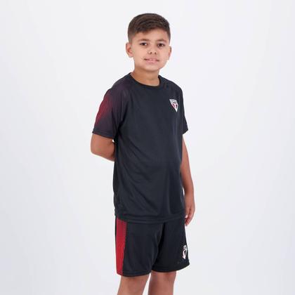 Imagem de Kit São Paulo Hero Escudo Juvenil Preto