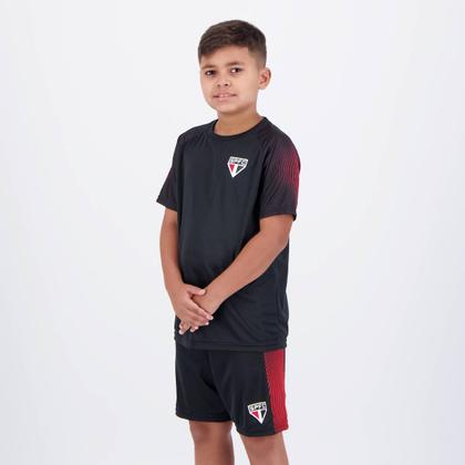 Imagem de Kit São Paulo Hero Escudo Juvenil Preto
